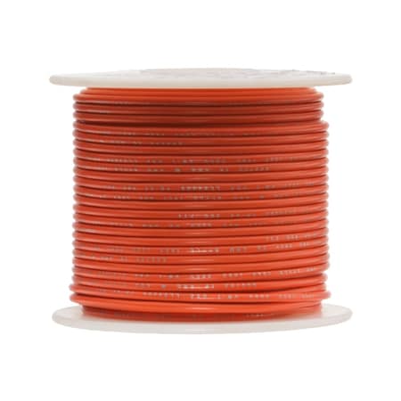 REMINGTON INDUSTRIES 30 AWG Gauge Stranded Hook Up Wire, 500 ft Length, Orange, 0.0100" Diameter, PTFE, 600 Volts 30PTFESTRORA500